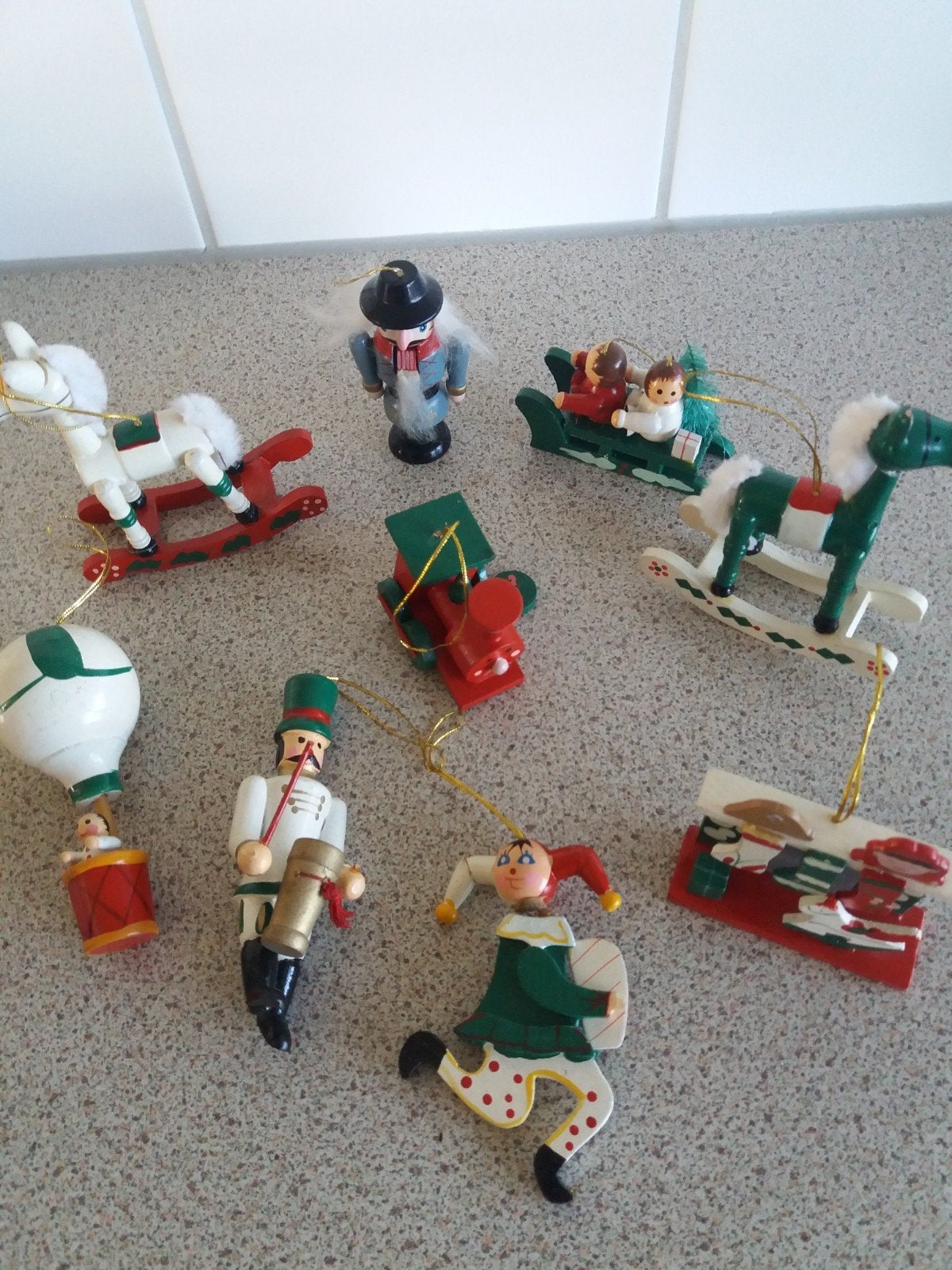 houten kerst figuurtjes voor in de boom, Ophalen