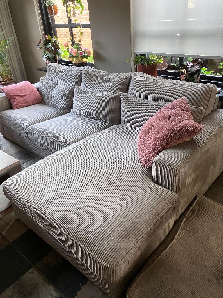 Mooie Lounge Bank, Huis en Inrichting, Banken | Bankstellen, Gebruikt, Hoekbank, Vierpersoons of meer, 250 tot 300 cm, 150 cm of meer