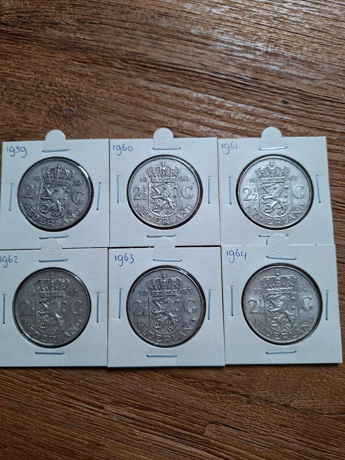 Rijksdaalders 1959-1964 | erg mooie set, Postzegels en Munten, Ophalen, Koningin Juliana, Setje, Zilver
