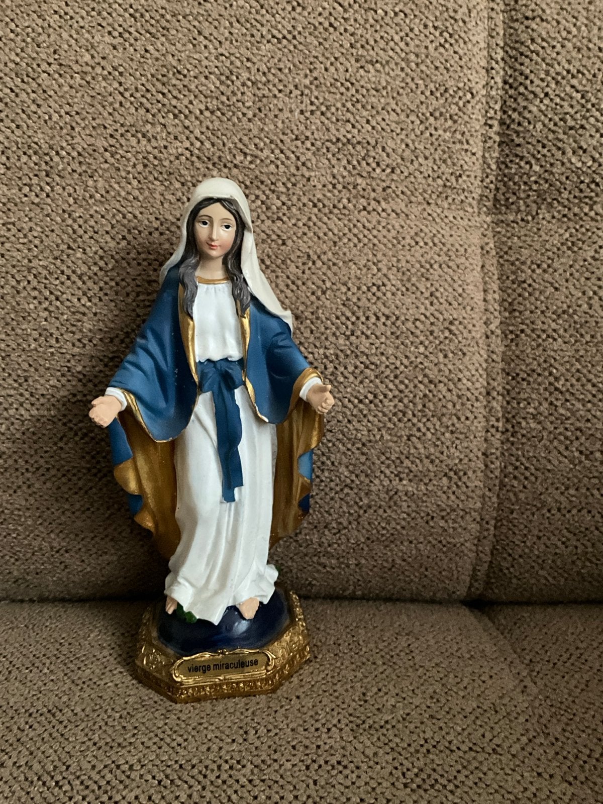 Beeldje Heilige Maagd Maria - Vierge Miraculeuse - 22 cm, Verzamelen, Ophalen of Verzenden, Gebruikt, Beeld(je), Christendom | Katholiek