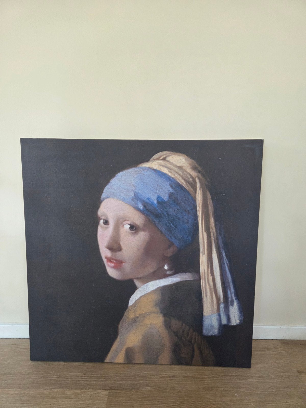 canvas meisje met de parel, Huis en Inrichting, Woonaccessoires | Schilderijen, Tekeningen en Foto's, Ophalen, Zo goed als nieuw