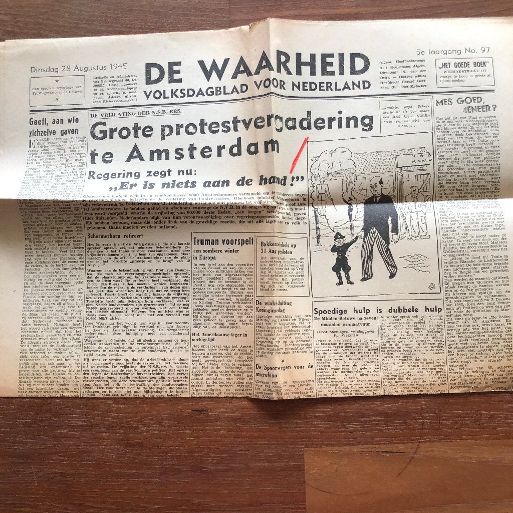 28-08-1928 NSB. De Waarheid, Volksdagblad voor Nederland, Verzenden, Tweede Wereldoorlog, Overige onderwerpen
