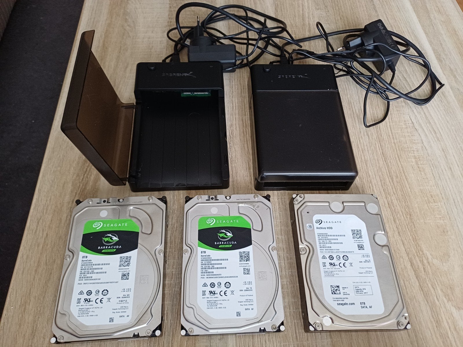 3x Seagate Barracuda HDD's met 2x externe behuizing, Ophalen, Gebruikt, Server, HDD