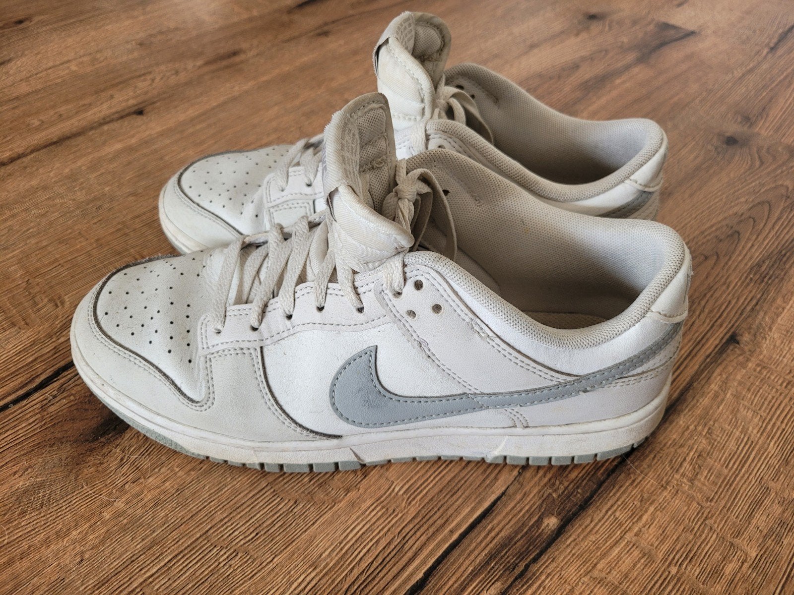 Nike Dunk Low sneakers - Wit/Grijs - Maat 40,5, Kleding | Heren, Schoenen, Wit, Nike, Ophalen of Verzenden, Sneakers of Gympen