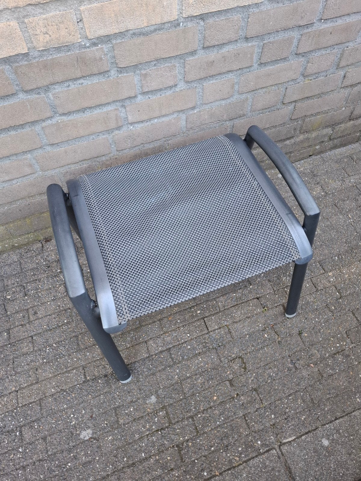 Bellagio voetenbankje hocker bijzettafeltje, Ophalen, Zo goed als nieuw, Metaal