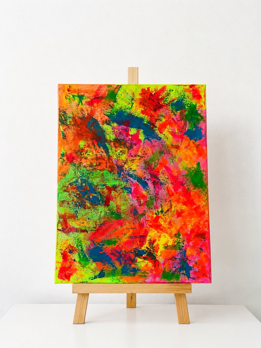 Uniek abstract schilderij ~ Neon Fragments, Ophalen
