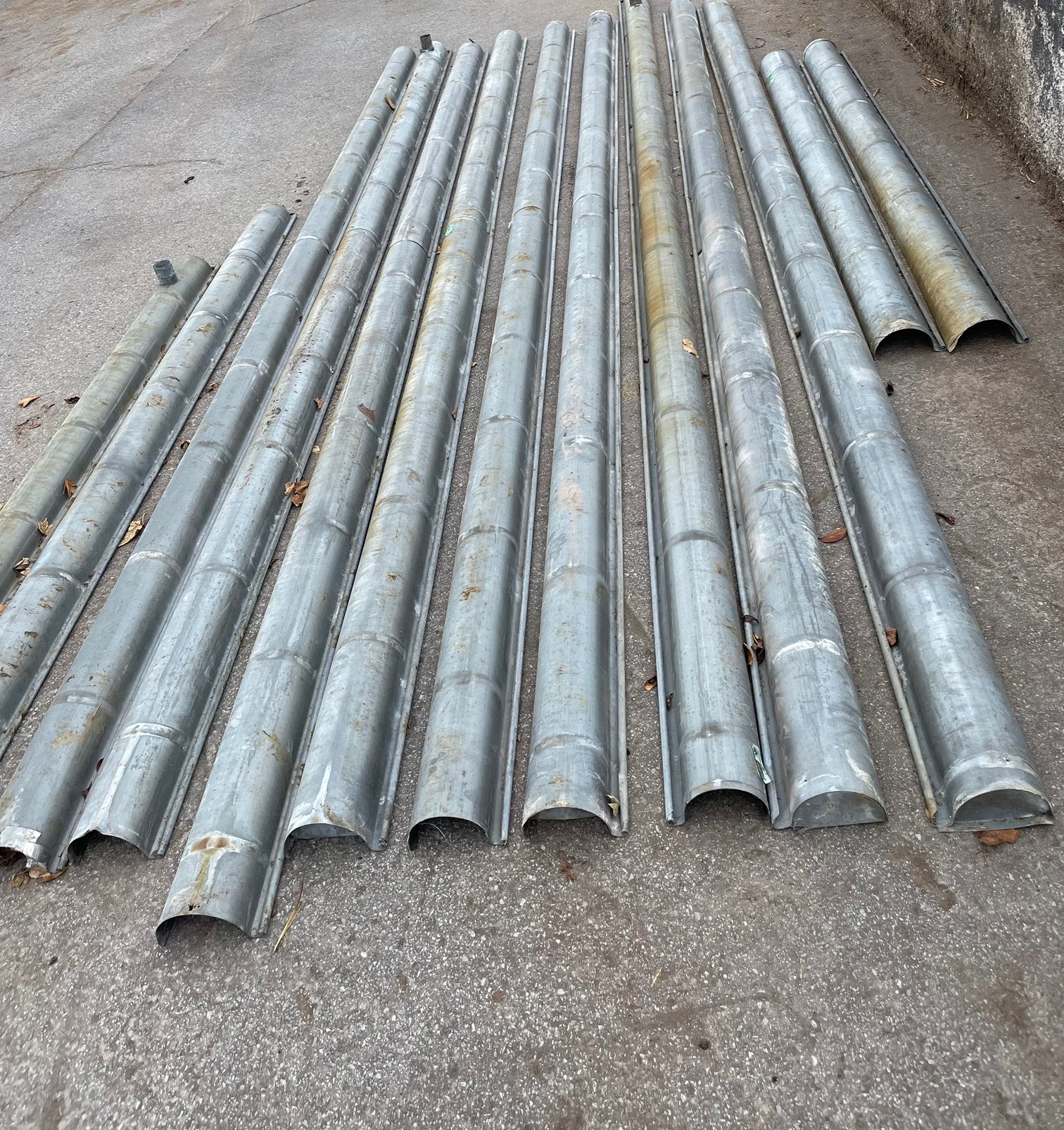 Mastgoot zink m37 incl begeugels, Ophalen, Zo goed als nieuw, Zink, 80 mm of meer