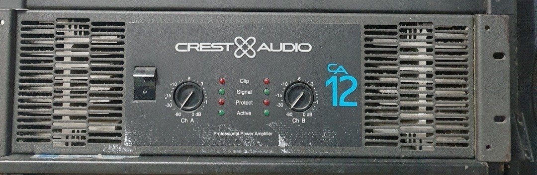 Crest Audio CA12 Pro PA Eindversterker (2x 1200W / Sub-Monst, Ophalen of Verzenden, 1000 watt of meer