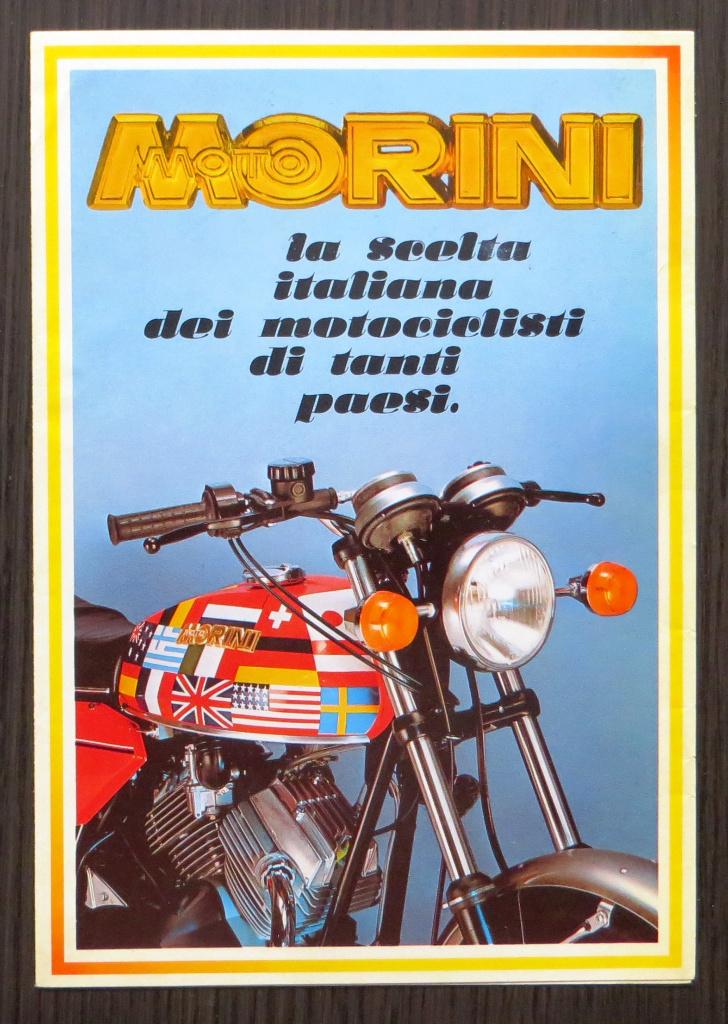 Folder Morini 500, 350 (Sport), 250, 125 - 1978 (Italiaans), Motoren, Handleidingen en Instructieboekjes, Overige merken, Verzenden