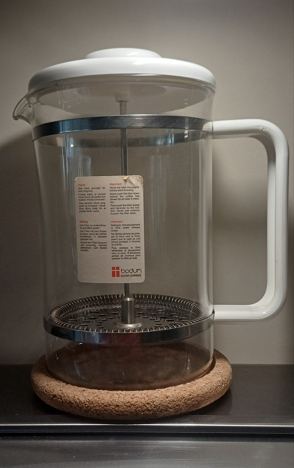 Vintage Bodum Koffiepercolator Jaren '80 - Nieuwstaat!, Ophalen, Overige modellen, Nieuw, Gemalen koffie