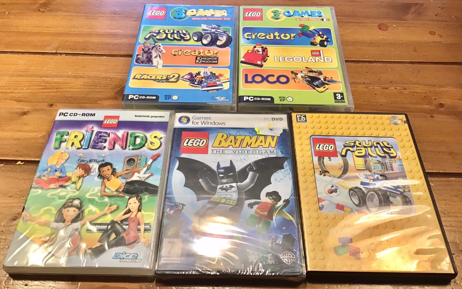5 PC CD-ROMS MET 9 LEGO SPELLEN: FRIENDS, RALLY, BATMAN, ENZ, Spelcomputers en Games, Ophalen of Verzenden, Gebruikt, Vanaf 3 jaar