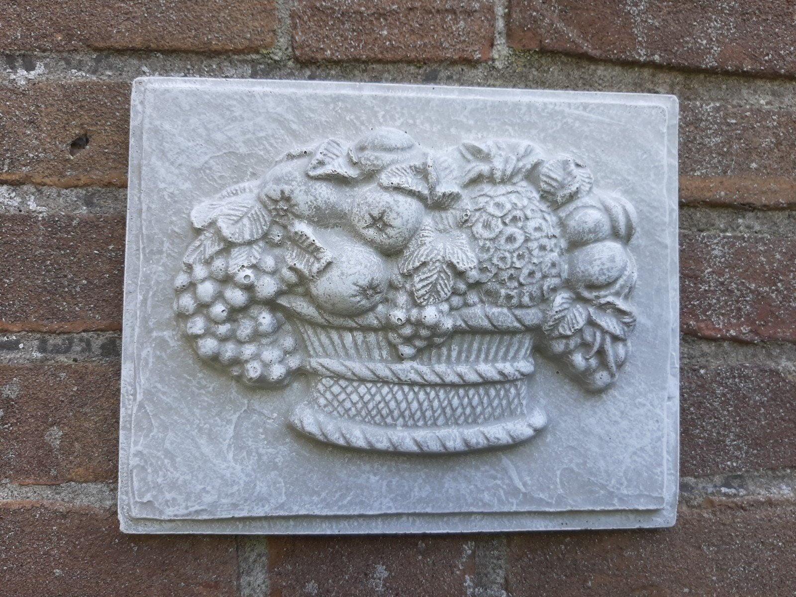 Fruit wanddecoratie betonnen beeld tuinbeeld beton, Ophalen of Verzenden