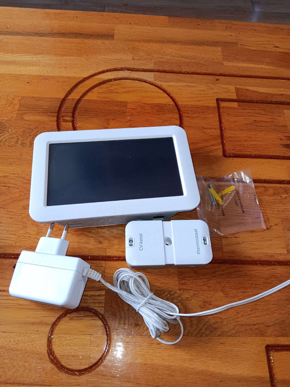 CV-ketel thermostaat met display en adapter, Ophalen of Verzenden, Slimme thermostaat, Zo goed als nieuw