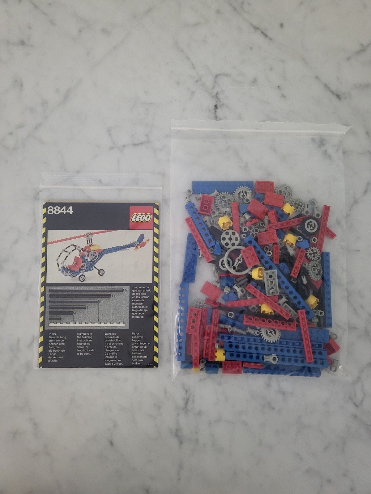 Lego Technic Helikopter 8844 met instructies, Ophalen of Verzenden, Gebruikt, Lego, Technic