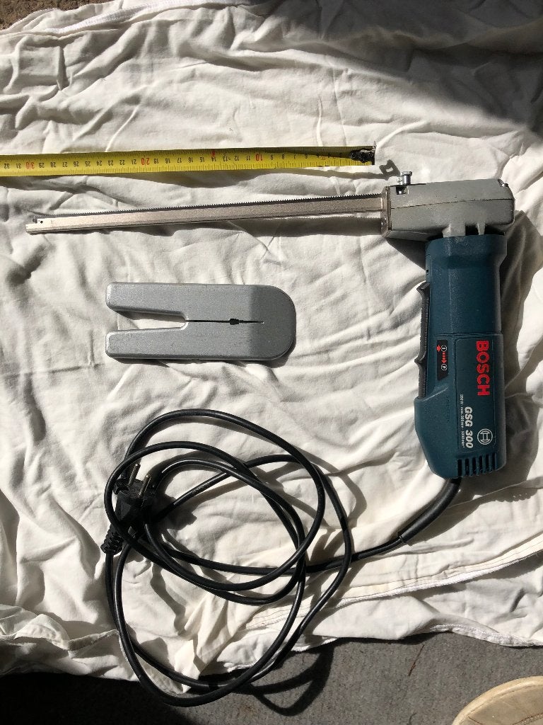 Bosch Professional GSG 300 Schuimstofzaag & Zaagblaad, Ophalen of Verzenden, Zo goed als nieuw, 30 tot 70 mm, Lintzaag