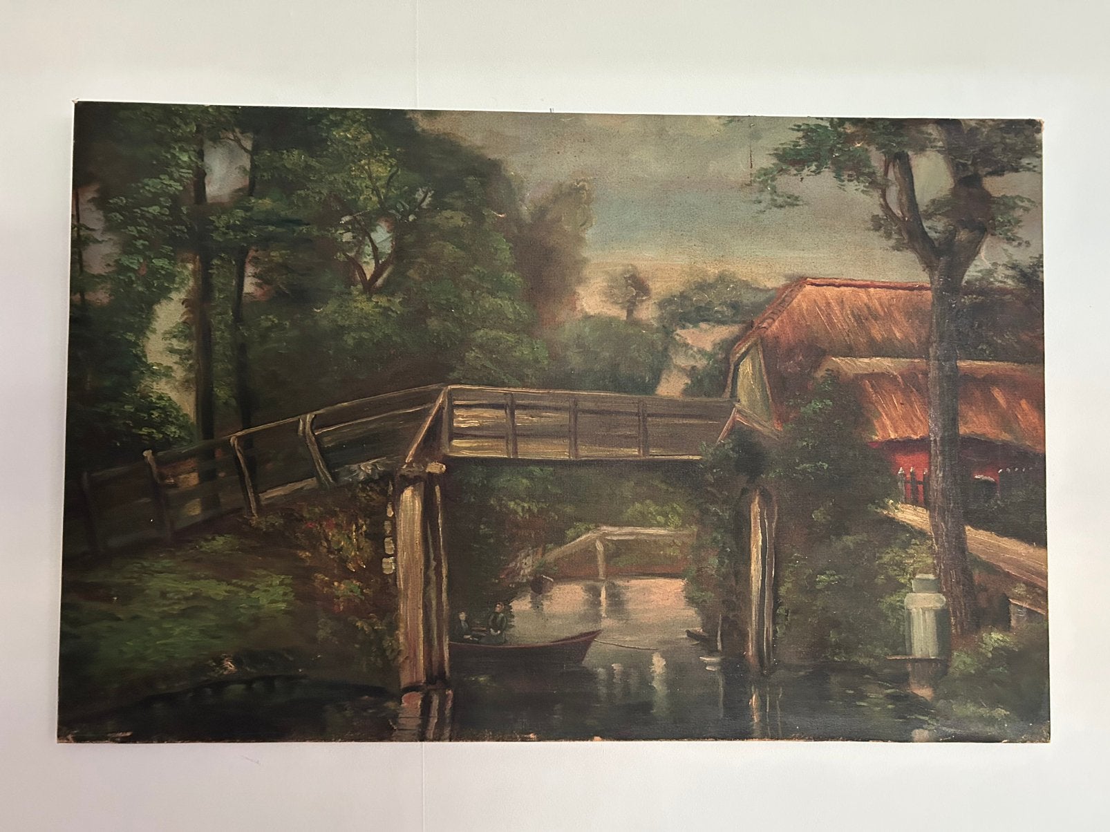 Zeer oud schilderij olie op doek, Antiek en Kunst, Kunst | Schilderijen | Klassiek, Ophalen