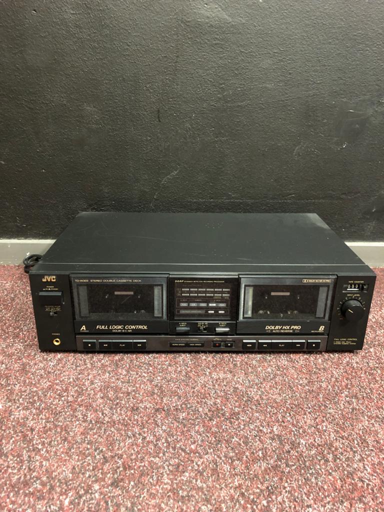 JVC Dubbel Cassettedeck - TD-W303 met Dolby HX Pro, Audio, Tv en Foto, Cassettedecks, Dubbel, JVC, Auto-reverse, Ophalen of Verzenden