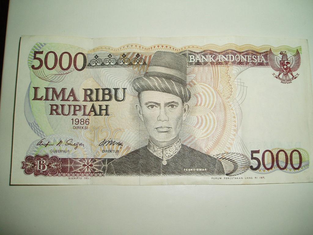34. Indonesia, 5.000 rupiah 1986 VF Teuku Umar., Postzegels en Munten, Bankbiljetten | Azië, Verzenden, Zuidoost-Azië, Los biljet