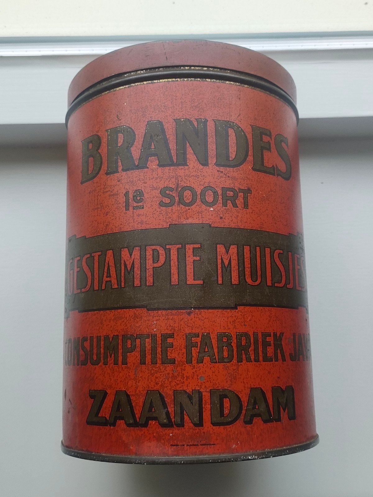 Brandes Gestampte Muisjes blik Zaandam, Ophalen of Verzenden, Gebruikt, Overige