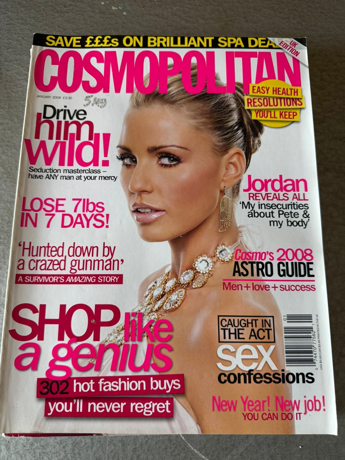 Cosmopolitan UK jan 2008 - Katie Price, Boeken, Ophalen of Verzenden, Gelezen, Glossy