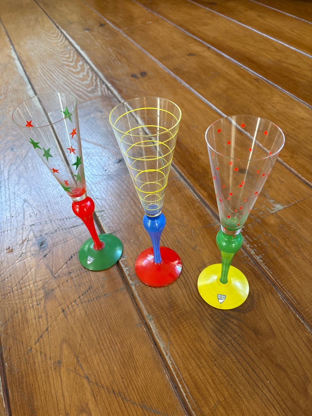 Set van 3 Orrefors Sweden glazen - clown serie Anne Nilsson, Antiek en Kunst, Ophalen
