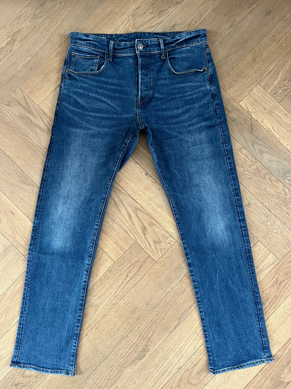 G- star RAW 3301 STRAIGHT broek jeans W33 L32 Z.G.A.N., Ophalen of Verzenden, Zo goed als nieuw, Blauw, W33 - W34 (confectie 48/50)