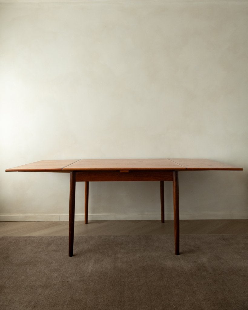 Vintage Deens Teakhouten Uitschuifbare Eettafel AM Møbler, Ophalen