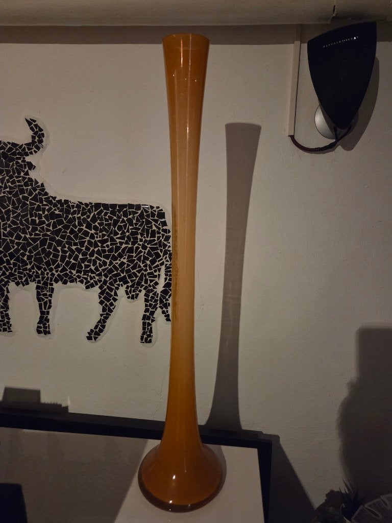 Oranje siervaas, cm hoog, Ophalen, Oranje, 80 cm, Glas