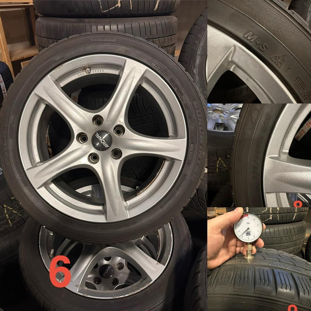 18 inch velgen met winterbanden, 18 inch, 235 mm, Winterbanden, Ophalen of Verzenden