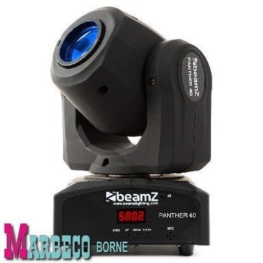 Moving Head LED Spot Panther 40, DMX, afstandsbediening, Geluidgestuurd, Nieuw, Info@marbeco.nl, BeamZ