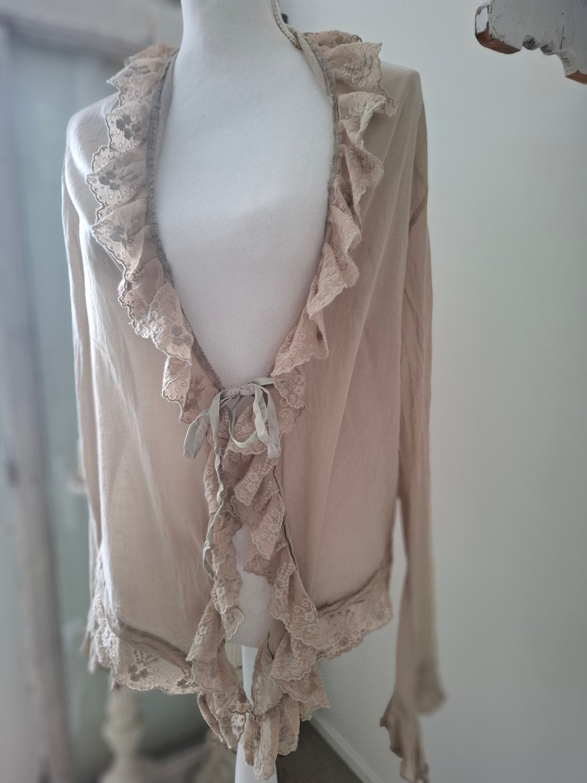 Braez Roeselblouse  XL, Kleding | Dames, Beige, Maat 42/44 (L), Ophalen of Verzenden, Zo goed als nieuw