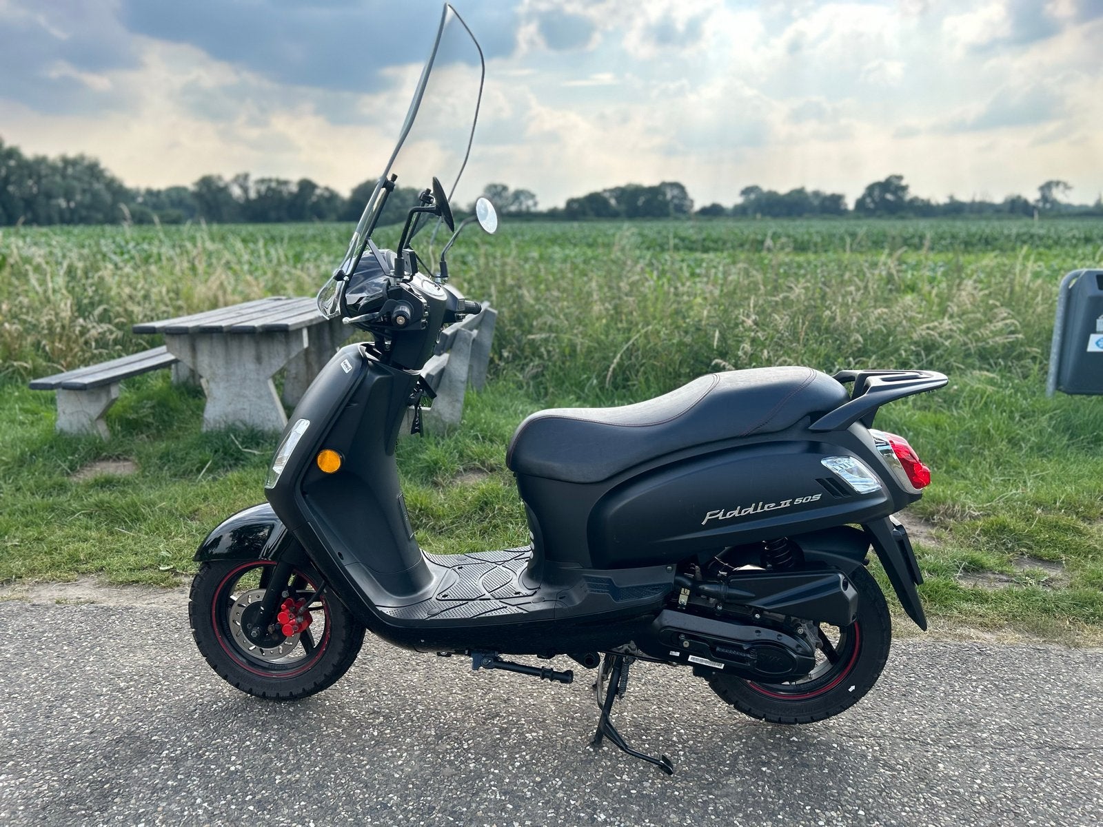 Sym Fiddle II - Zwart - Goed onderhouden, Fietsen en Brommers, Scooters | SYM, Gebruikt, Maximaal 45 km/u, Ophalen of Verzenden