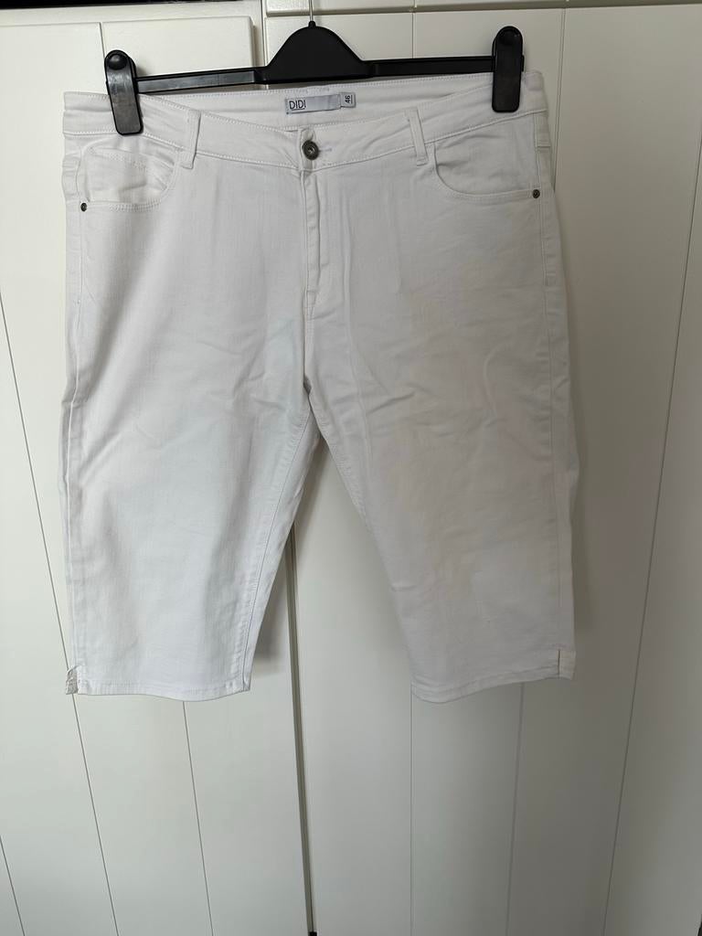 Witte Didi Capri Broek Maat 46, Wit, Maat 46/48 (XL) of groter, Ophalen of Verzenden, Zo goed als nieuw