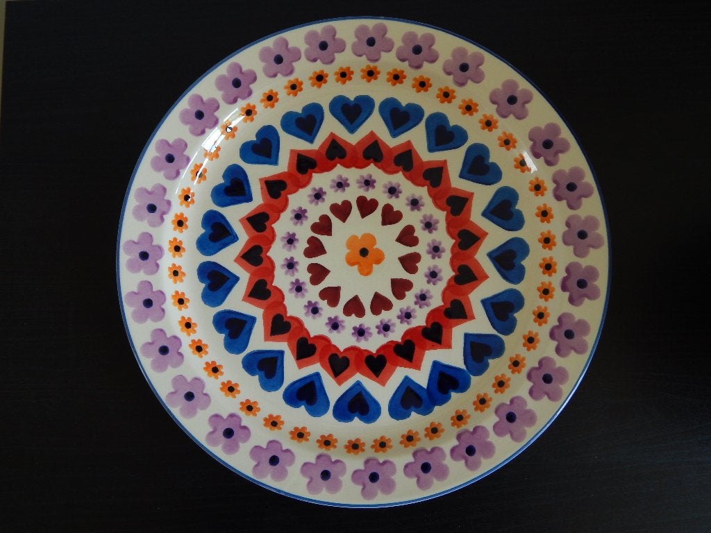 Emma Bridgewater cake serving plate Hearts & Flowers 2005, Verzenden, Nieuw, Overige stijlen, Kop(pen) en/of Schotel(s)