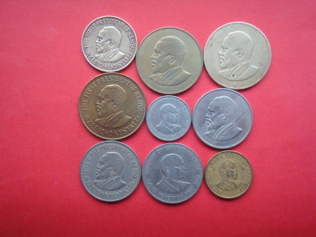 Kavel Kenia setje 5, 10, 50 Cent en 1 Shilling 1966 / 1998., Verzenden, Overige landen, Setje