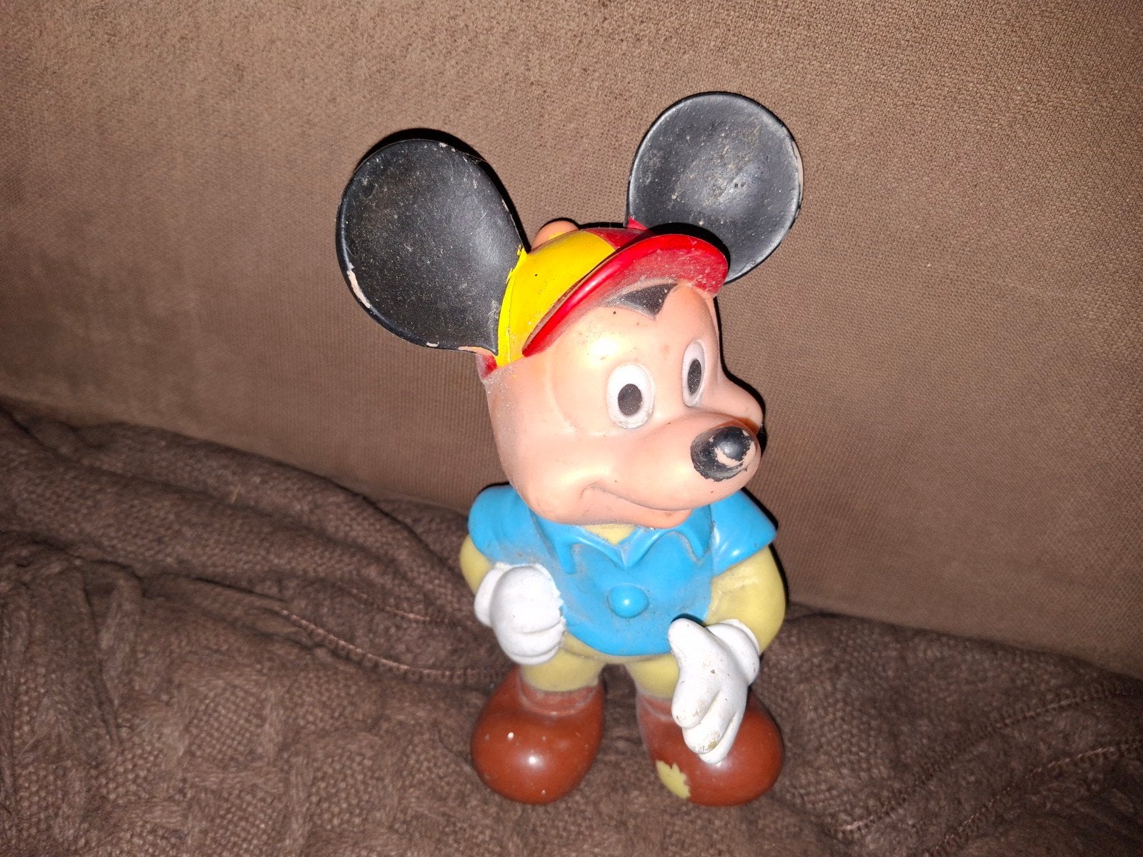 vintage Disney mickey mouse pieppop, Ophalen of Verzenden, Mickey Mouse, Beeldje of Figuurtje