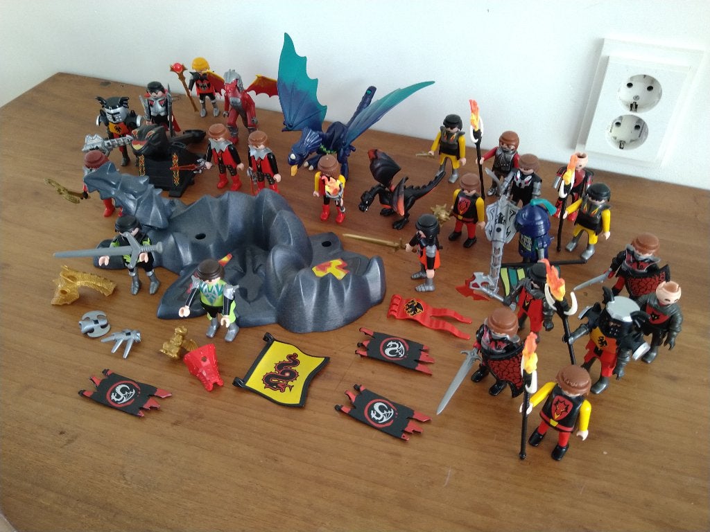 Playmobil draken ridders grote set met draken en accessoires, Complete set, Ophalen of Verzenden, Zo goed als nieuw, Knights