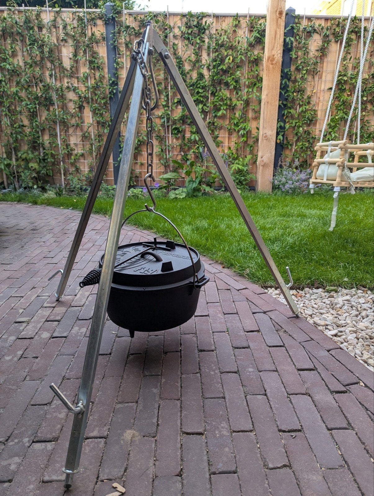 Petromax Dutch Oven FT9 met driepoot en accessoires, Ophalen, Zo goed als nieuw