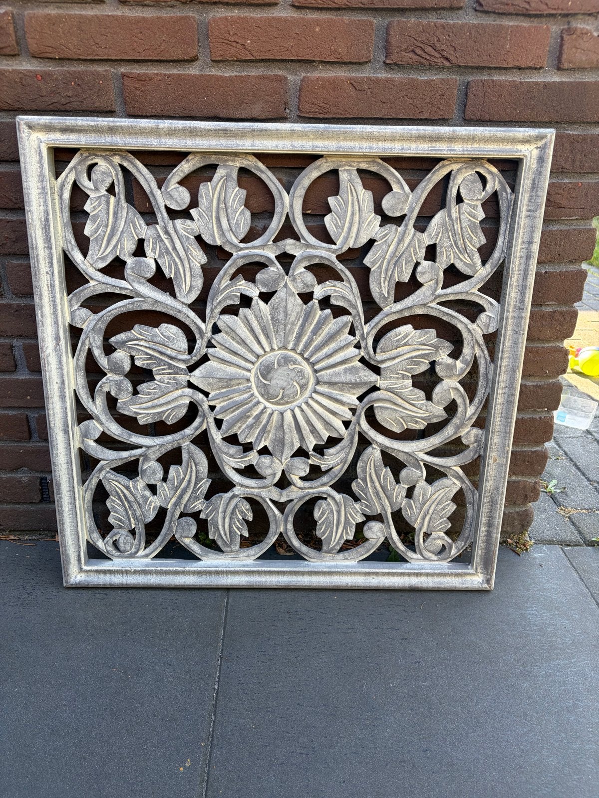 Wand ornament houtsnijwerk - Zo goed als nieuw, Ophalen, Oosters, Hout, Decoratieobject