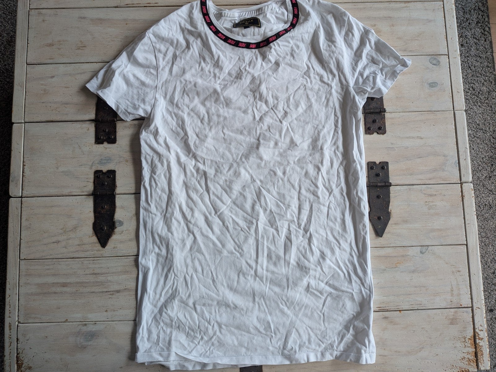 Wit t shirt, SikSilk, Wit, Ophalen of Verzenden, Zo goed als nieuw