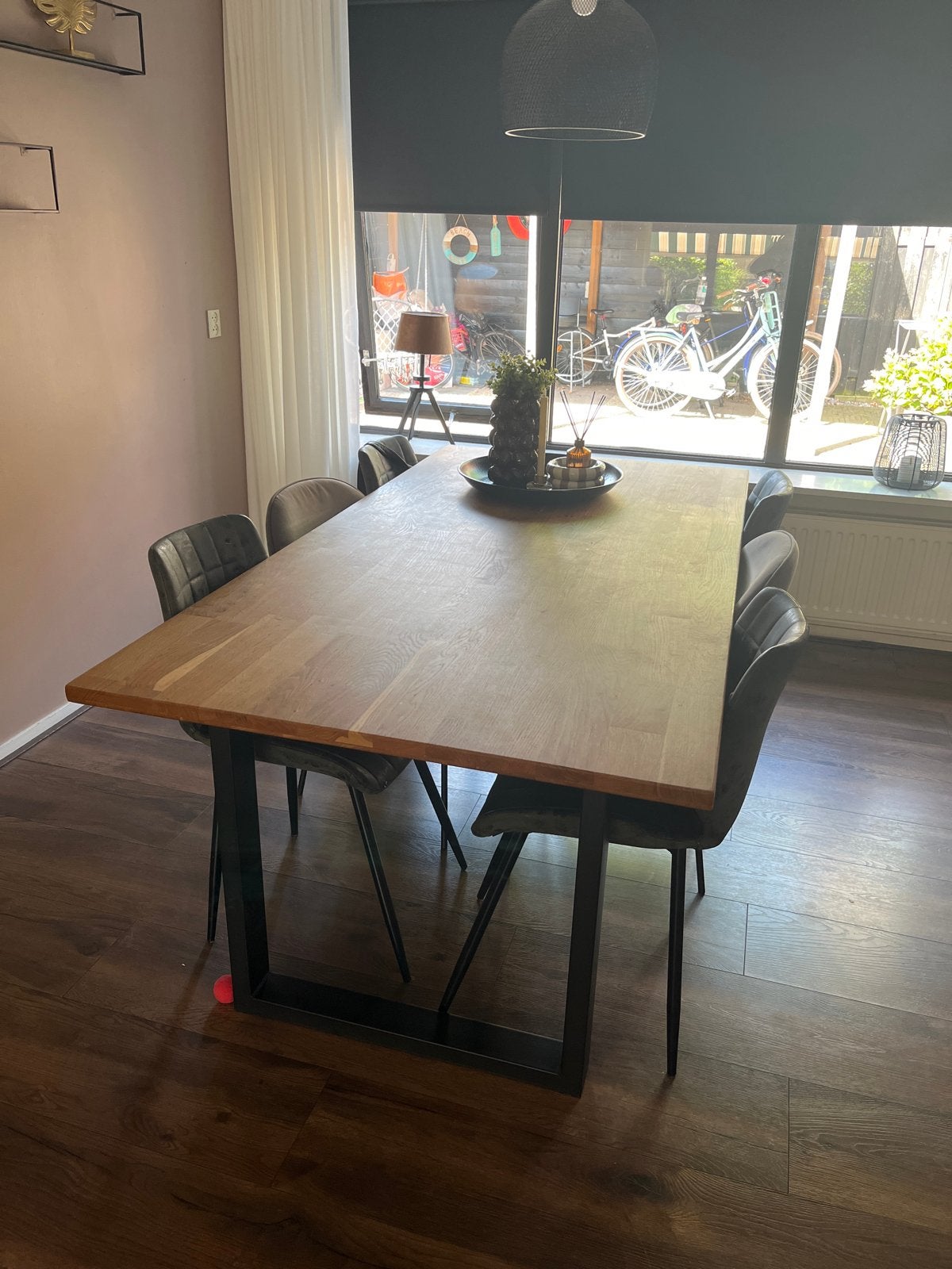 Eettafel met 6 stoelen - Ideaal voor een tweede ronde!, Ophalen, Gebruikt, Vijf personen of meer, Rechthoekig