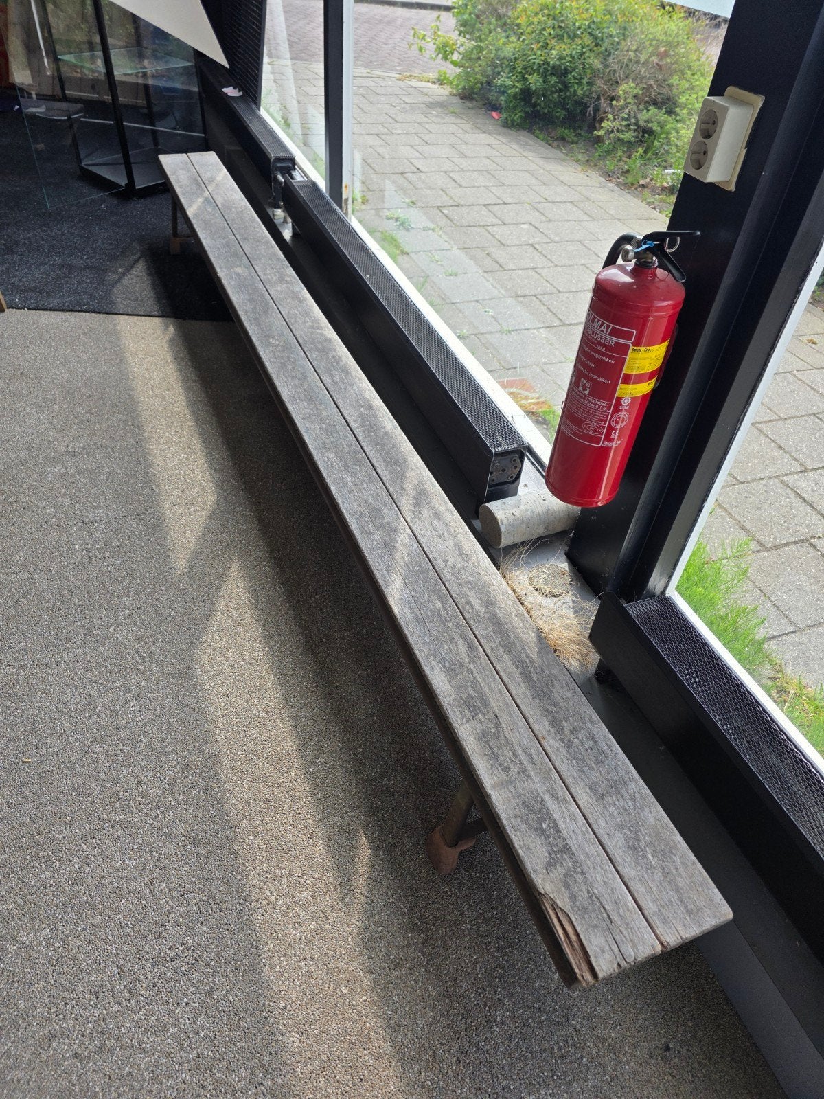 Gymbank (niet opgeknapt) - 360x26x30 cm, Ophalen, Gebruikt, Hout