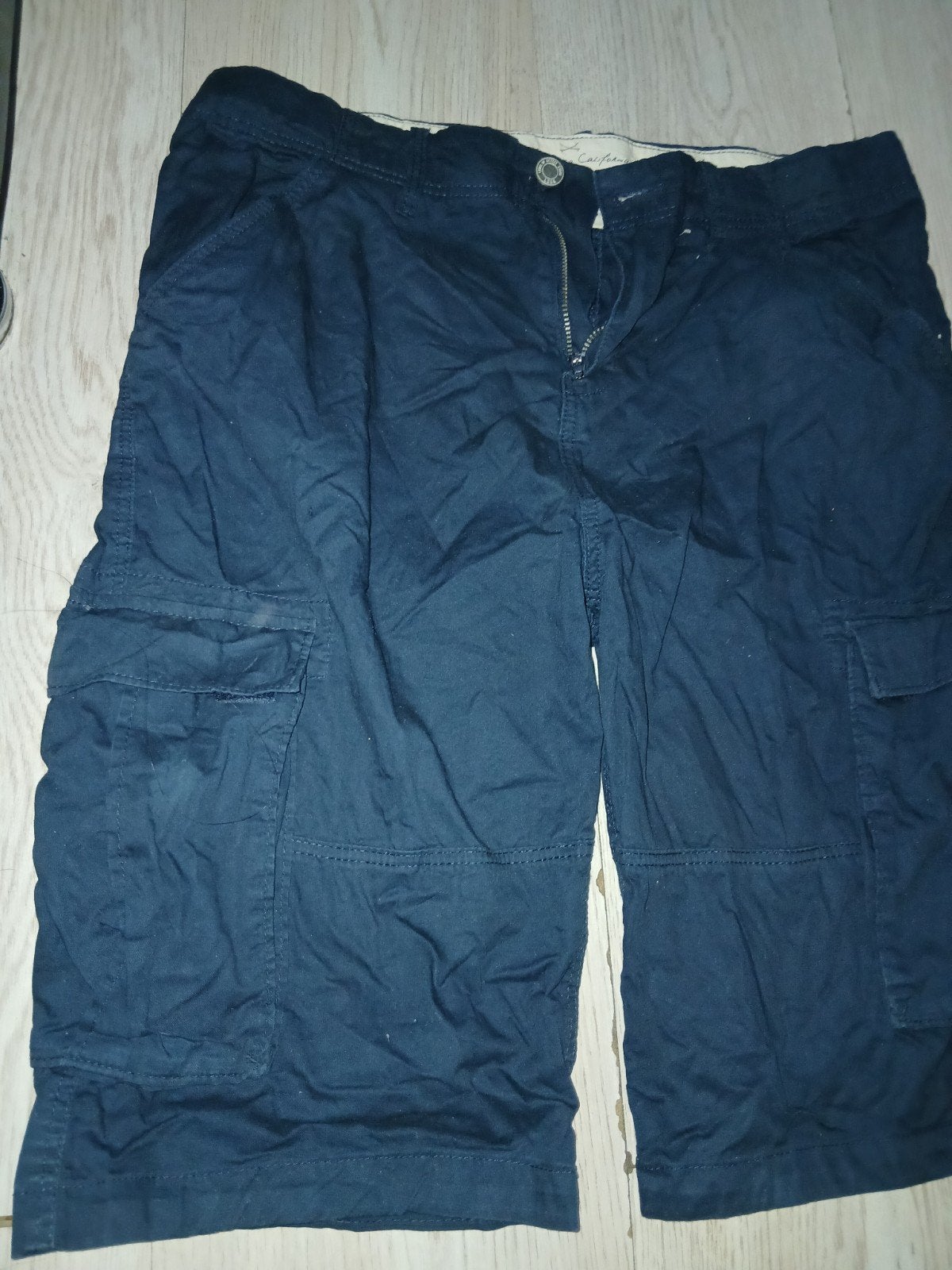 H&M Donkerblauwe Cargo Korte Broek Maat 170 (14Y+), Ophalen of Verzenden, Zo goed als nieuw, Overige maten, Blauw