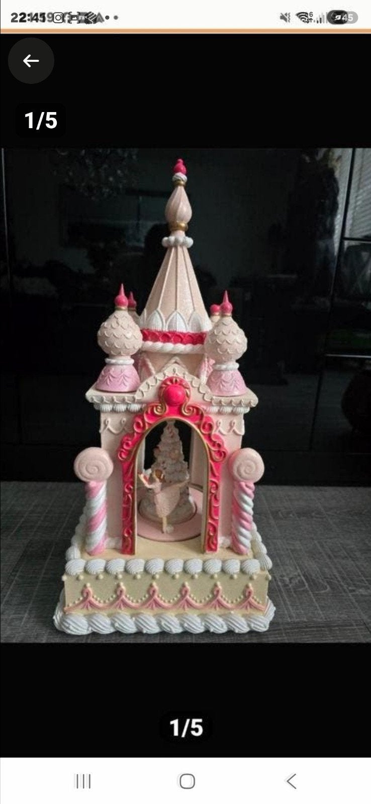 Muziekdoos Kerst Kasteel met Ballerina en Kerstboom, Meerkleurig, Nieuw, Kunststof, Ophalen of Verzenden