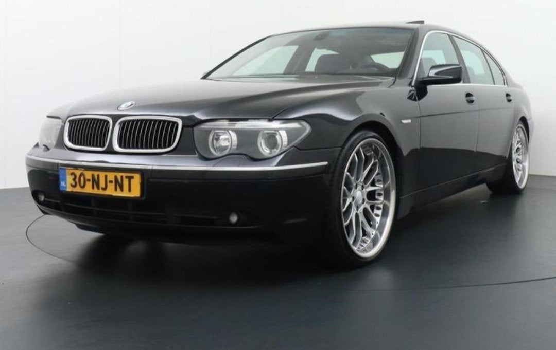 ZELDZAME BMW 745 LI ,,,LANG BLACK ON BLACK MET DAKJE, Auto's, BMW, Automaat, Achterwielaandrijving, Zwart, Leder
