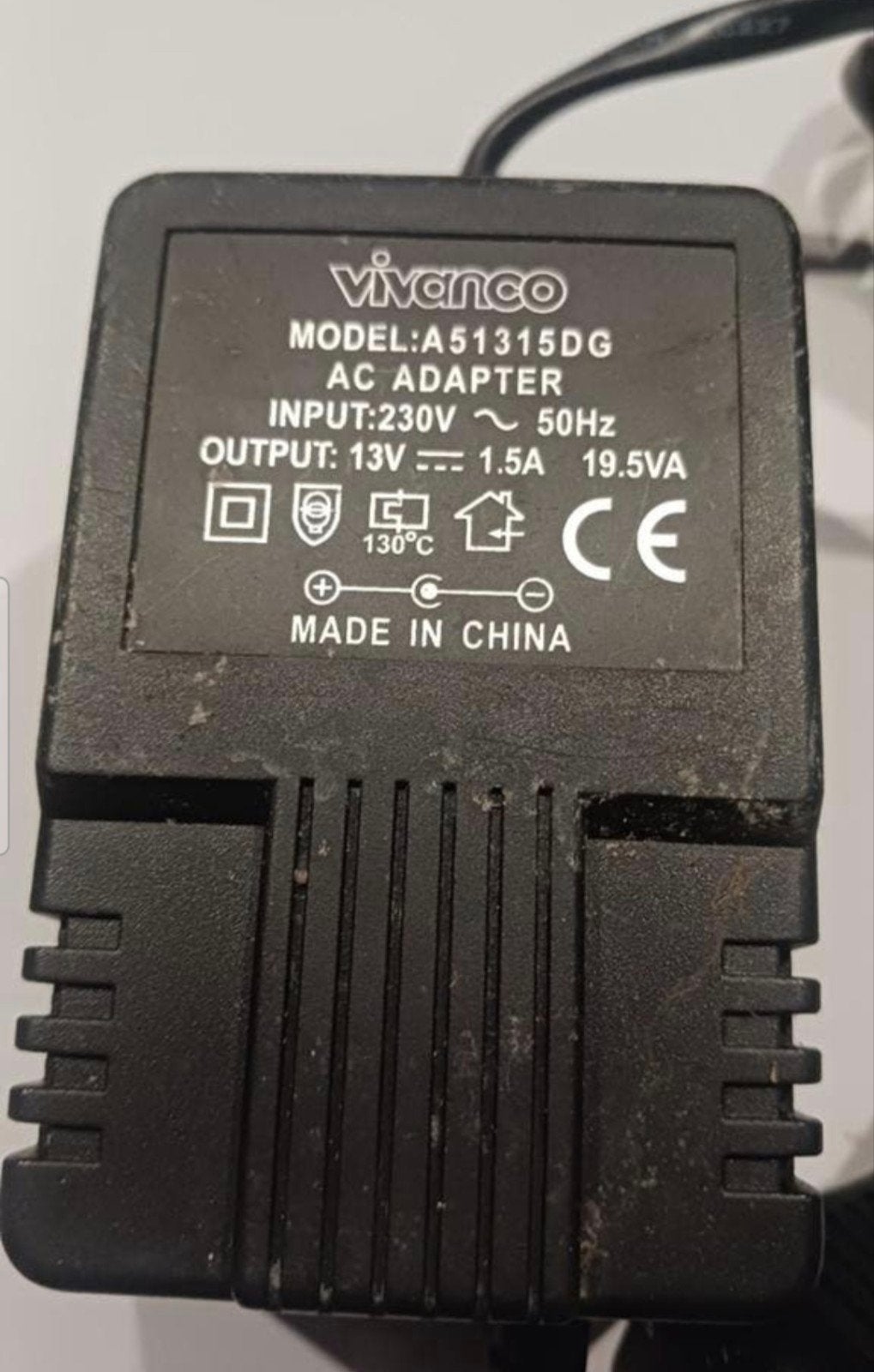 Vivanco AC Adapter A51315DG - 13V 1.5A Voeding, Ophalen of Verzenden