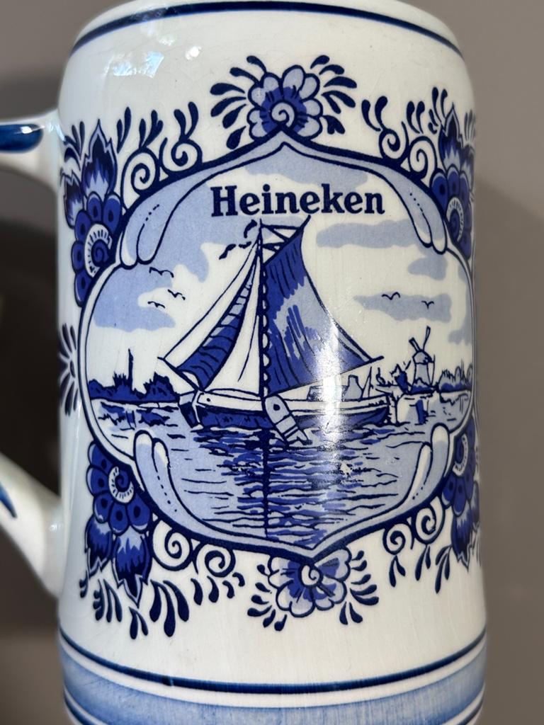 Heineken bierpul delftsblauw, Ophalen of Verzenden, Gebruikt, Pul(len), Heineken