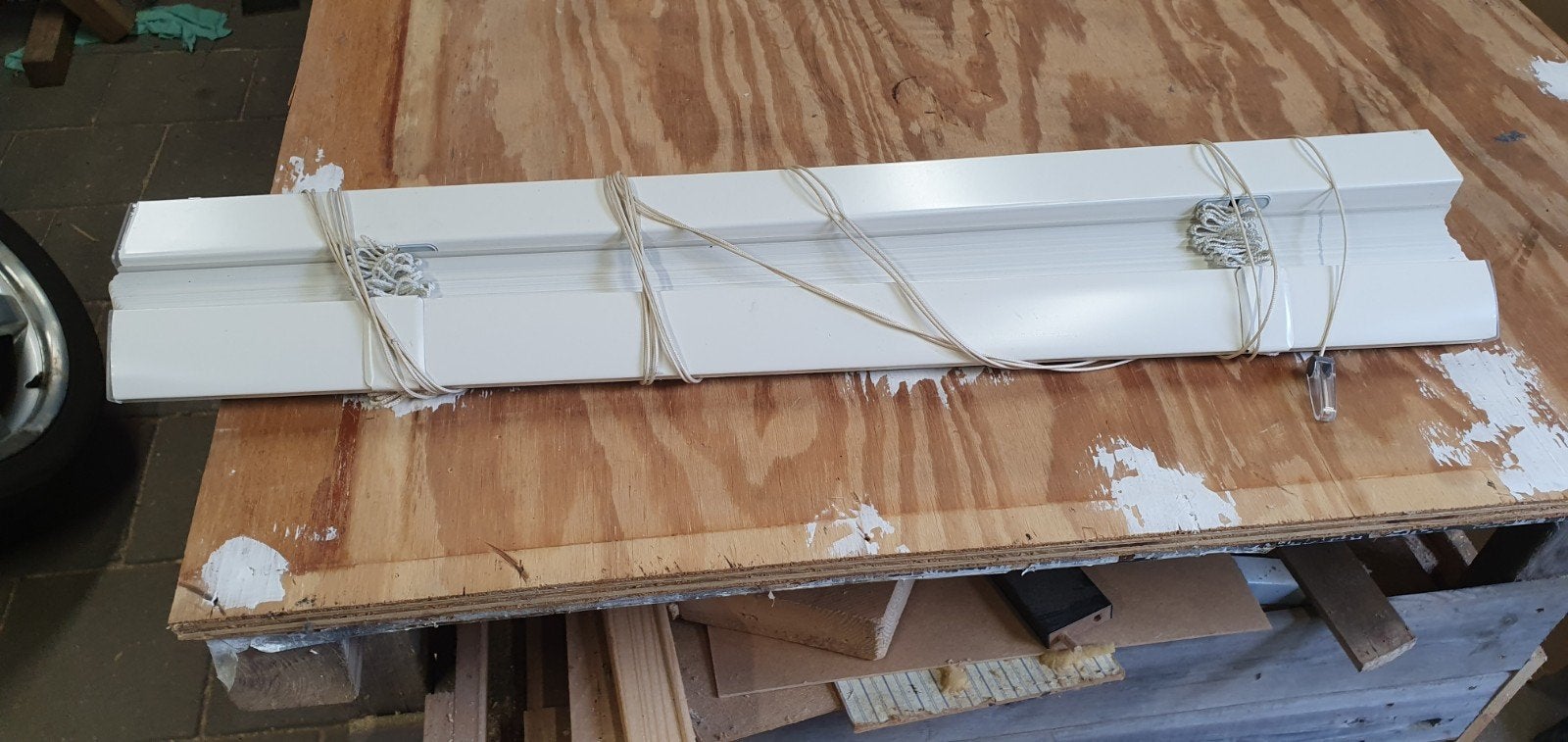 Witte jaloezieën B&C 80.5x166 cm, Ophalen, Jaloezie, Gebruikt, Overige merken