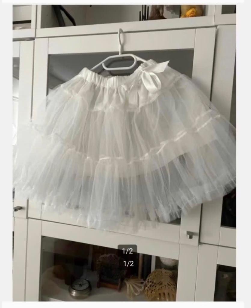 Witte Tule petticoat Rok - drie laags - 40 cm, Overige typen, Ophalen of Verzenden, Zo goed als nieuw, X