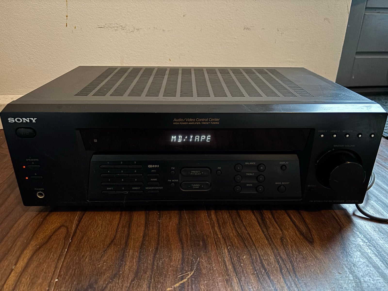 Sony STR-DE185 FM Stereo/FM-AM Receiver - Audio/Video, Gebruikt, Ophalen of Verzenden, 60 tot 120 watt, Sony